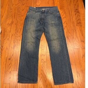 Lacoste Mens Straight Leg Jeans Medium Wash Blue Denim Size 46 F4450